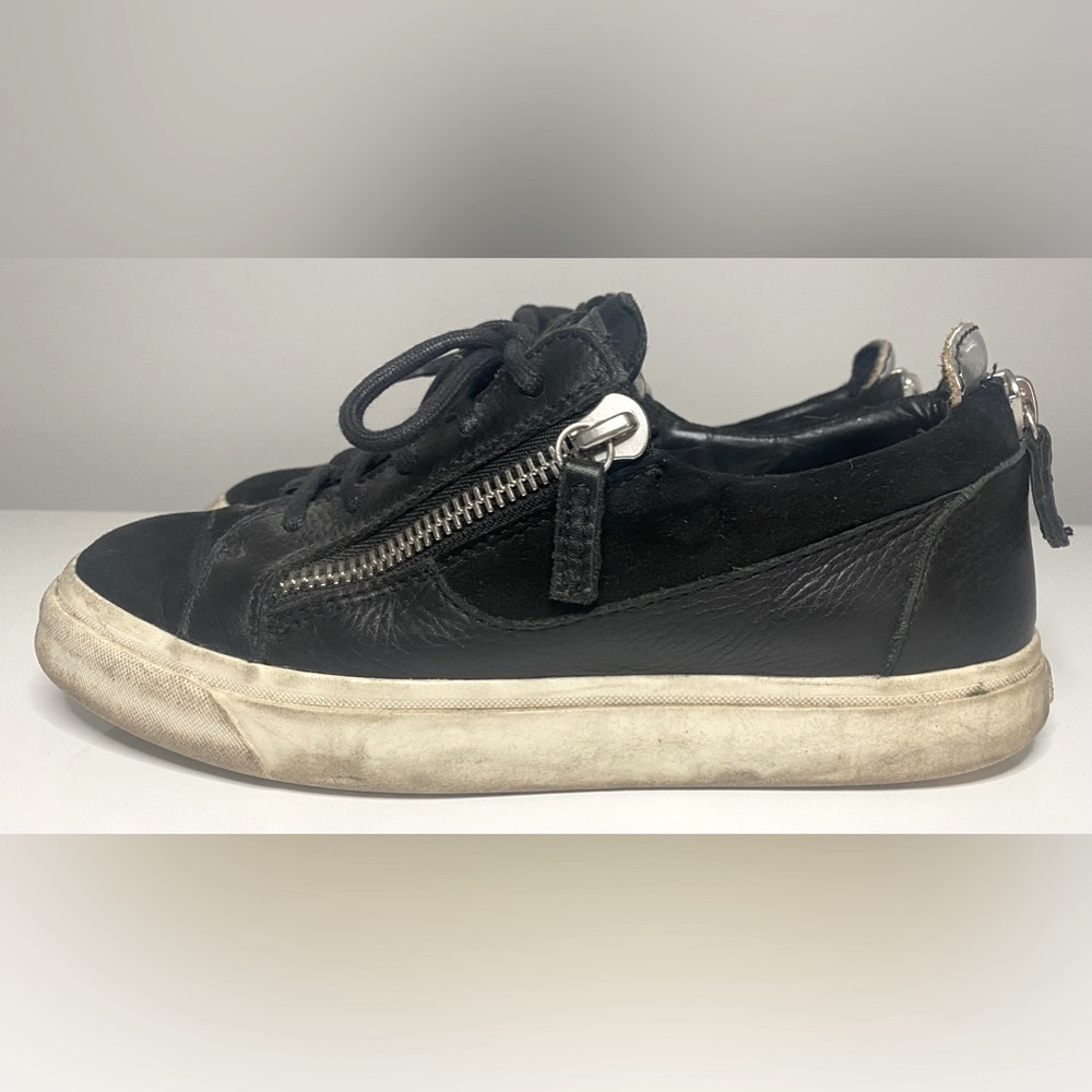GIUSEPPE ZANOTTI Leather Dual-Zip Sneakers